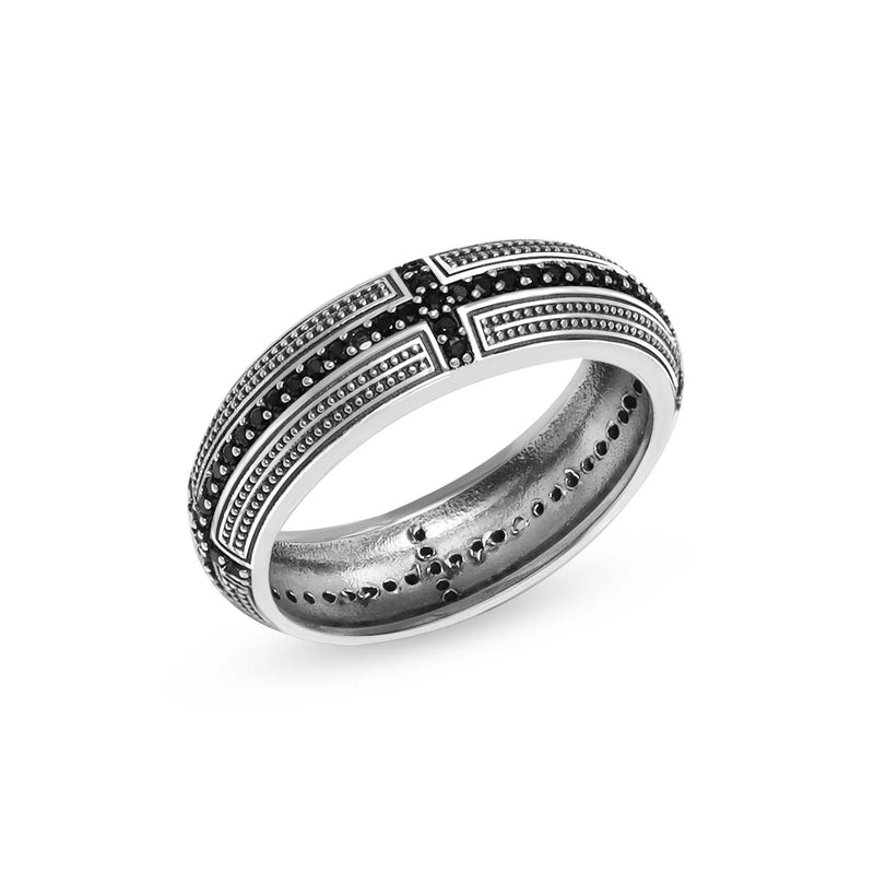 Oxidised Silver Band