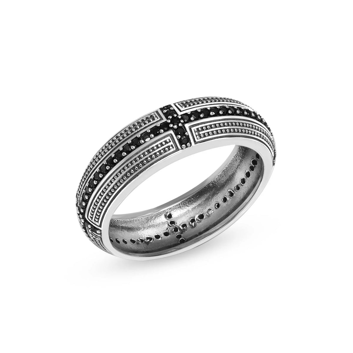 Oxidised Silver Band