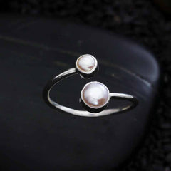 Silver Pearl Ring